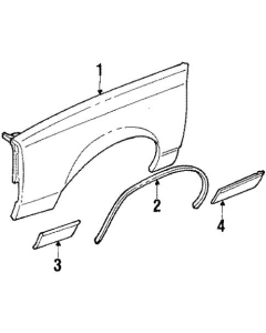 Kanalist høyre '82-87 cutlass