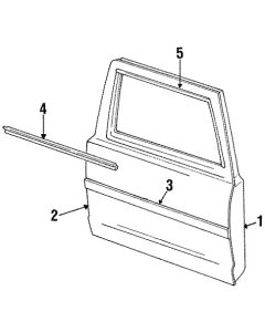Dør panel utv. høyre. '91-93 ford explorer