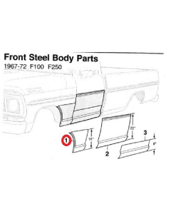Nedre skjermhjørne, venstre side. 62-72 ford f100-f350