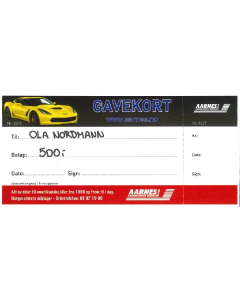 Gavekort 500 kr