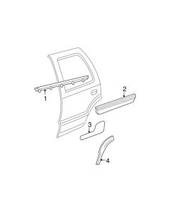 Pyntelist, høyre bakre sidedør
