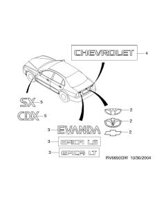 Chevrolet emblem '06-11 epica