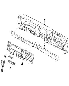 Instrumentpanel deksel, 84-86 jeep