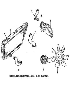 Vifteblad, ford 6,9 - 7,3 diesel