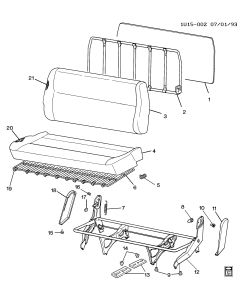 Deksel på setefesteplate '90-96 gm mpv