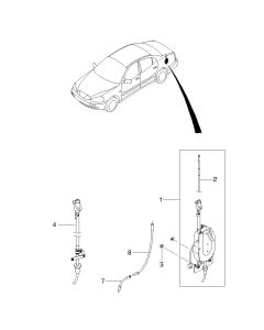 Eletrisk antenne '06-18 nubira