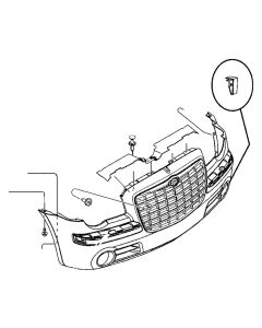 Frontfangerdeksel, chrysler 300c '05-11