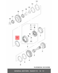 Synk. ring '07-09 l26 5-speed